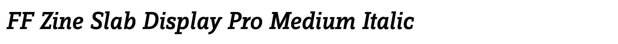 FF Zine Slab Display Pro Medium Italic image